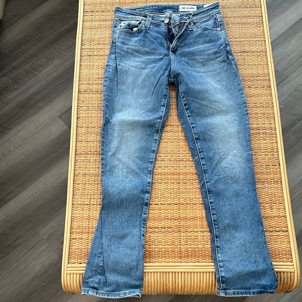 AG Denim Women's Slim Skinny Jeans in Medium Blue Denim